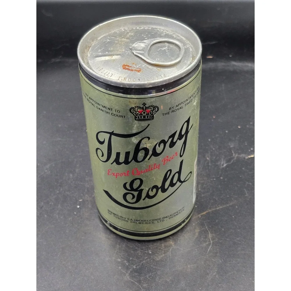 Vintage 1970's Tuborg Gold‎ Danish Beer Can Collectible Advertising Memorabilia